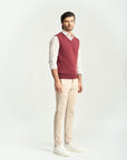 Colete Tricot Liso Gola V