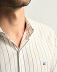 Camisa Maquinetada Risca de Giz