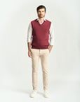 Colete Tricot Liso Gola V