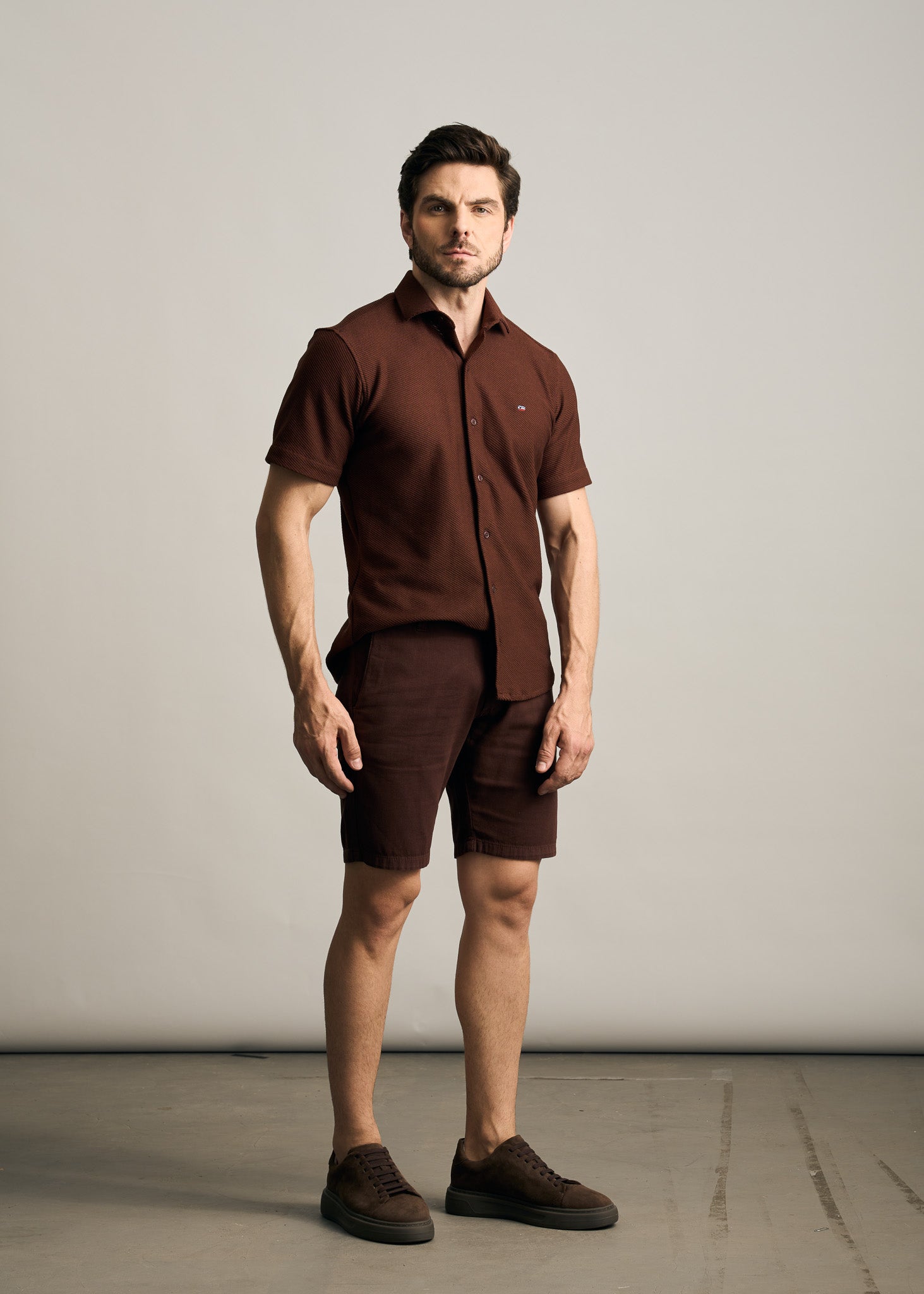 Camisa Manga Curta Malha Sarja