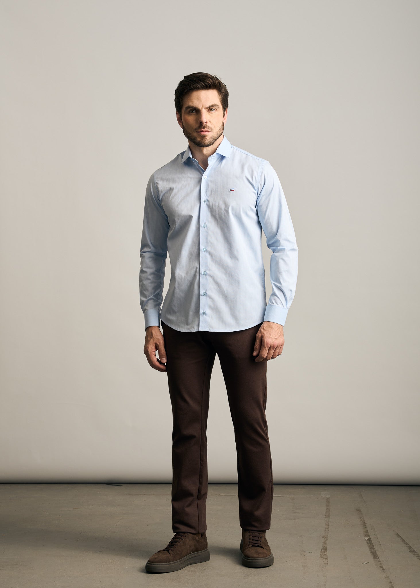 Camisa Tricoline Maquinetada