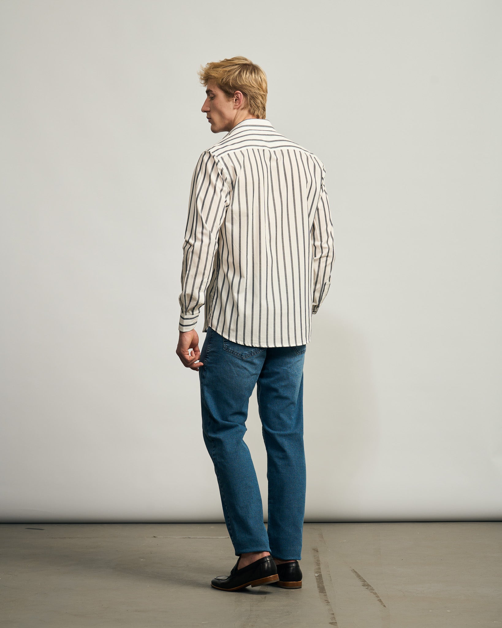 Camisa Tricoline Listrada